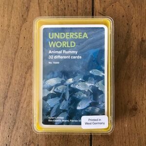 Undersea World Animal Rummy vintage card game